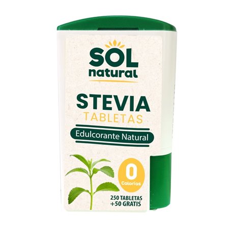 STEVIA EN TABLETAS 300 TABS (250+50 GRATIS) DE SOLNATURAL