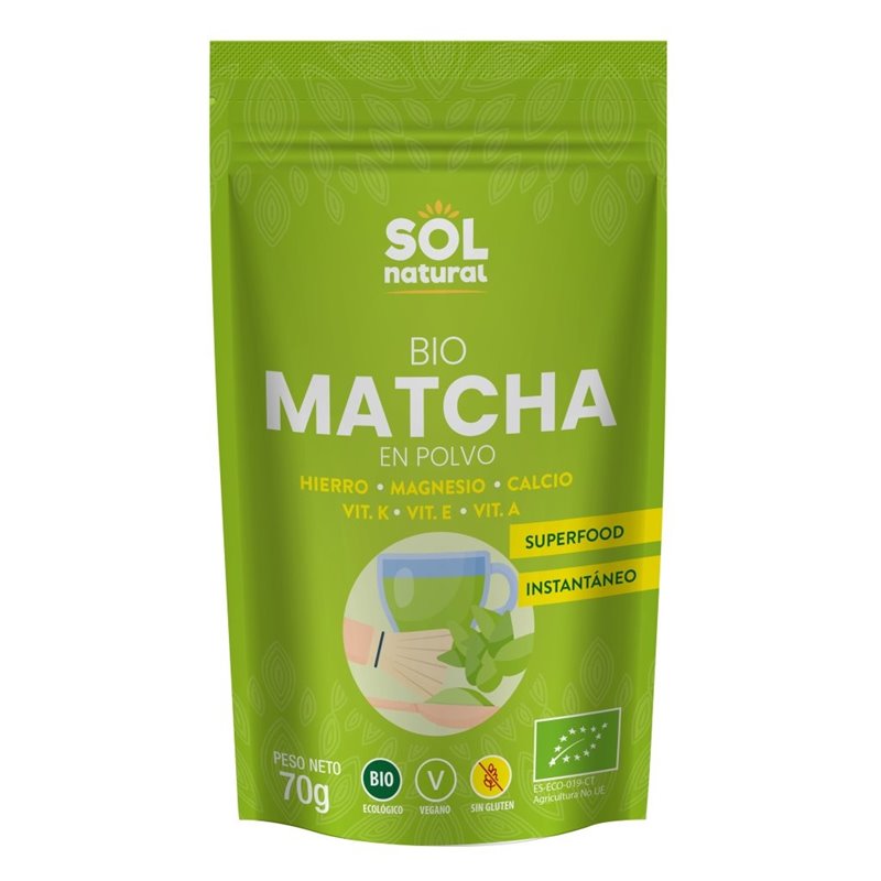 MATCHA EN POLVO 70 GR SIN GLUTEN BIO DE SOLNATURAL