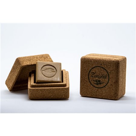 JABÓN DE ALEPO CON CAJA CORCHO 20% LAUREL 50 GR DE KAMAL ZANABILI
