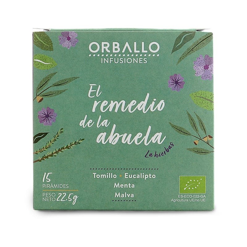 INFUSIÓN "EL REMEDIO DE LA ABUELA" 15 PIRÁMIDES ECO DE ORBALLO