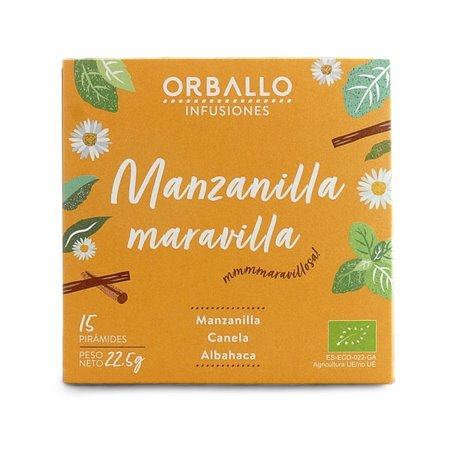 INFUSIÓN "MANZANILLA MARAVILLA" 15 PIRÁMIDES ECO DE ORBALLO