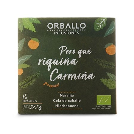 INFUSIÓN "PERO QUE RIQUIÑA CARMIÑA" 15 PIRÁMIDES ECO DE ORBALLO