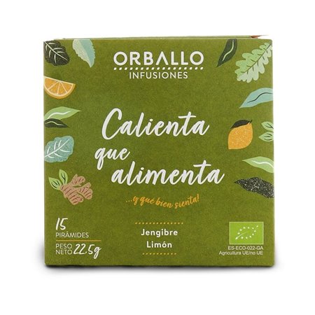 INFUSIÓN "CALIENTA QUE ALIMENTA" 15 PIRÁMIDES ECO DE ORBALLO