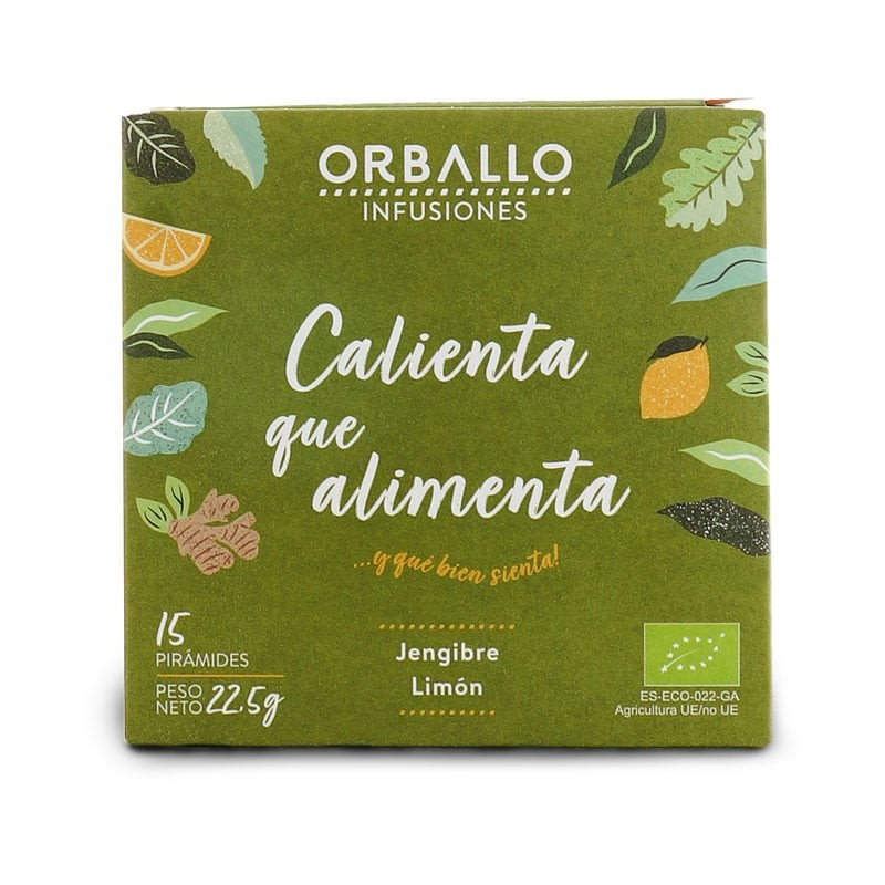 INFUSIÓN "CALIENTA QUE ALIMENTA" 15 PIRÁMIDES ECO DE ORBALLO