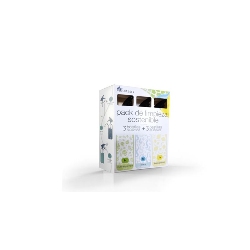 3 BOTELLAS NELETAB DE 750ML + 3 PASTILLAS DE LIMPIEZA (MULTISUPERFICIE+CRISTAL+BAÑO)