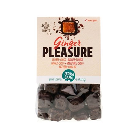 CUBITOS DE JENGIBRE CON CHOCOLATE 65.9% GINGER PLEASURE 150 GR DE TERRASANA