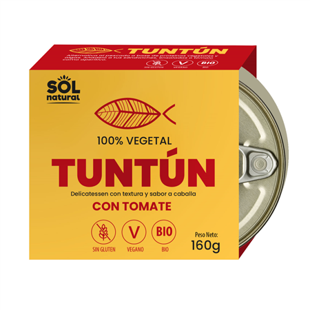 TUNTUN CABALLA VEGANA CON TOMATE 160 GR BIO DE SOLNATURAL