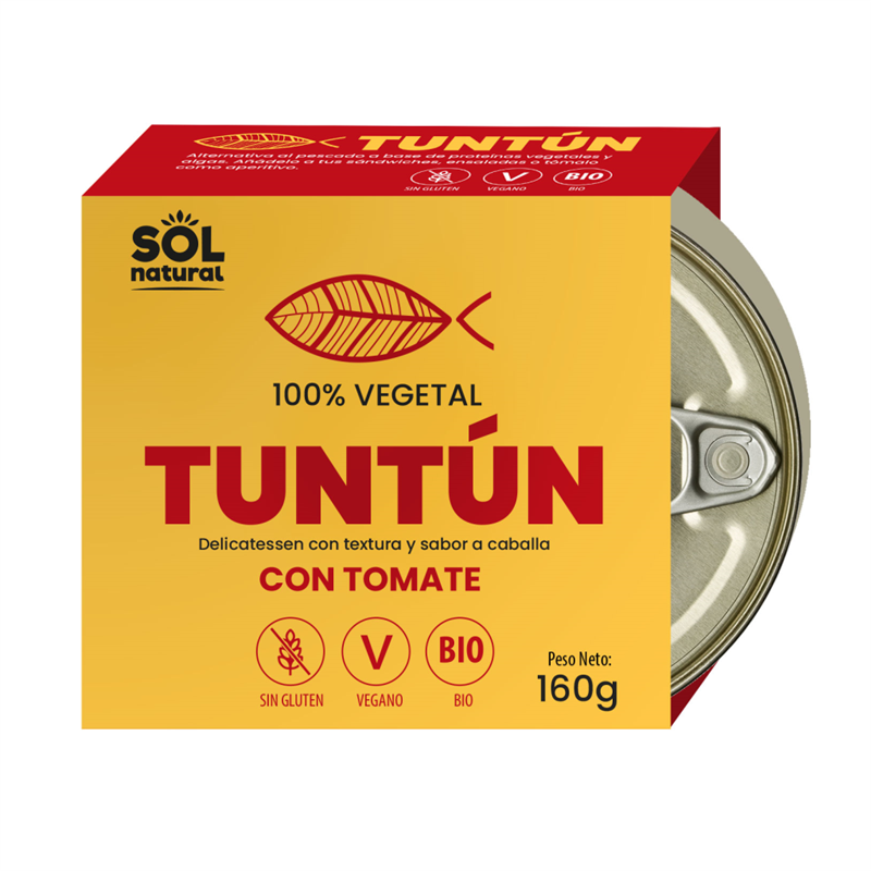 TUNTUN CABALLA VEGANA CON TOMATE 160 GR BIO DE SOLNATURAL