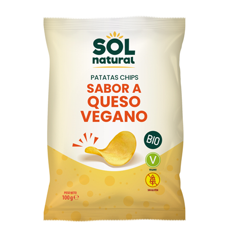 PATATAS CHIPS SABOR QUESO VEGANO BIO 100GR S.N. (A)