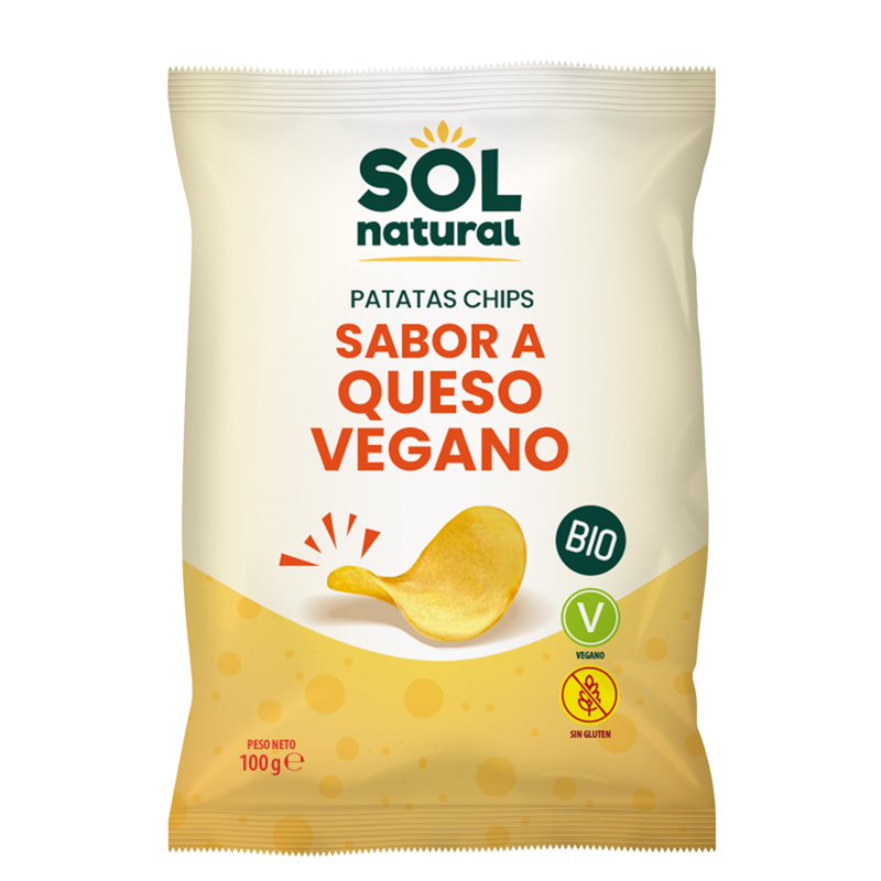 PATATAS CHIPS SABOR QUESO VEGANO BIO 100GR S.N. (A)