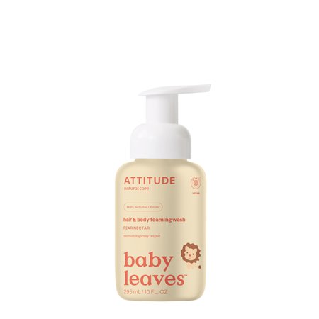 ESPUMA LIMPIADORA CUERPO Y CABELLO BABY LEAVES 295 ML ECO DE ATTITUDE