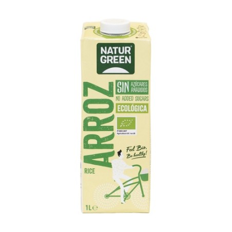 BEBIDA VEGETAL NATURGREEN ARROZ (RICE) SIN AZUCAR AÑADIDO 1 LITRO