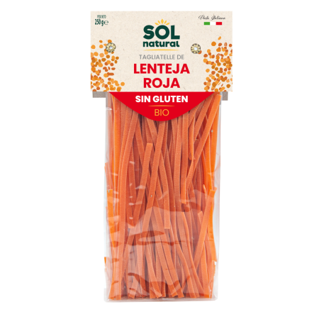 TAGLIATELLE DE LENTEJA ROJA 250 GR BIO DE SOLNATURAL