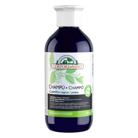 CHAMPU HENNA CAB. NEGRO 300ml. (C.S) A