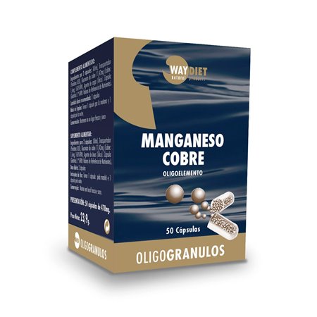 MANGANESO-COBRE OLIGOGRANULOS 50 CÁPSULAS DE WAYDIET