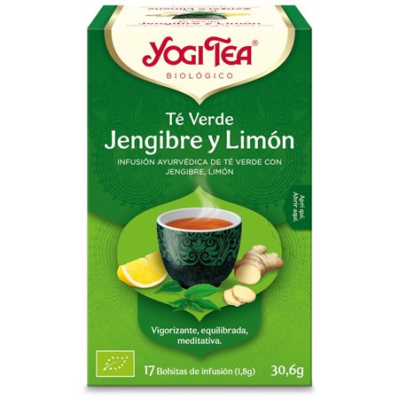 YOGI TEA TE VERDE JENGIBRE -LIMON BIO 17 BOLSITAS