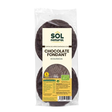 TORTAS DE ARROZ CHOCOLATE FONDANT BIO 100 GR DE SOLNATURAL