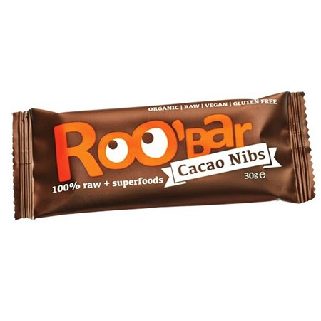 BARRITA ROOBAR CACAO NIBS SIN GLUTEN 30 GR BIO DE SOLNATURAL