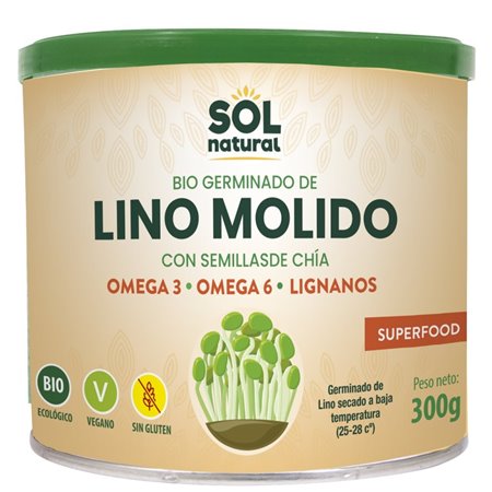 GERMINADO DE LINO MOLIDO Y CHIA 300 GR DE SOLNATURAL