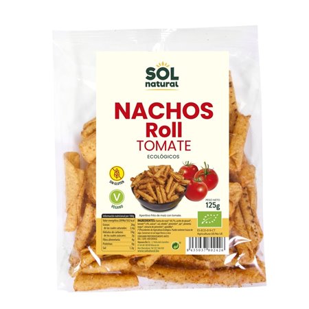 NACHOS ROLL MAIZ TOMATE BIO S./GLUT. 125GR (S.N) A