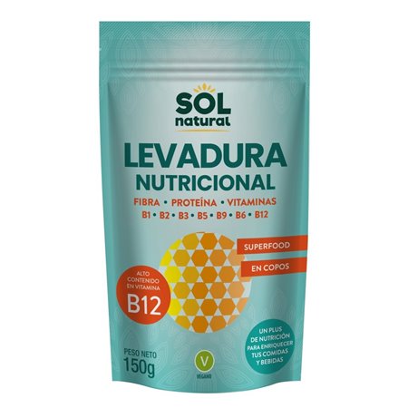 LEVADURA NUTRICIONAL CON VITAMINA B12 150 GR DE SOLNATURAL