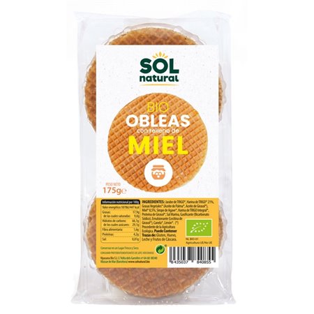 OBLEAS (WAFELS) DE MIEL BIO 175 GR DE SOLNATURAL