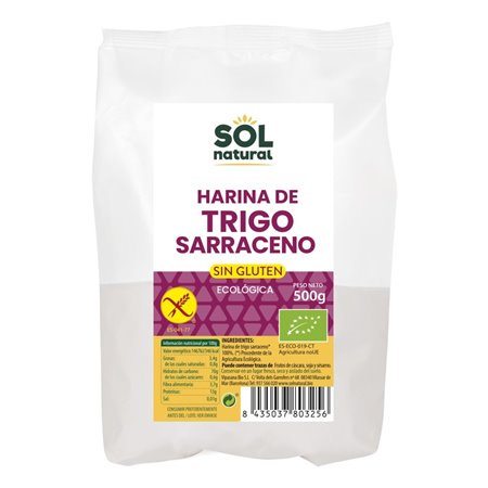 HARINA DE TRIGO SARRACENO SIN GLUTEN BIO 500 GR DE SOLNATURAL