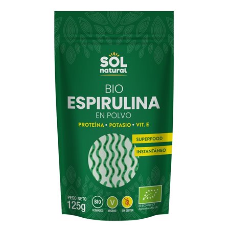 ESPIRULINA EN POLVO INSTANTÁNEA BIO 125 GR DE SOLNATURAL