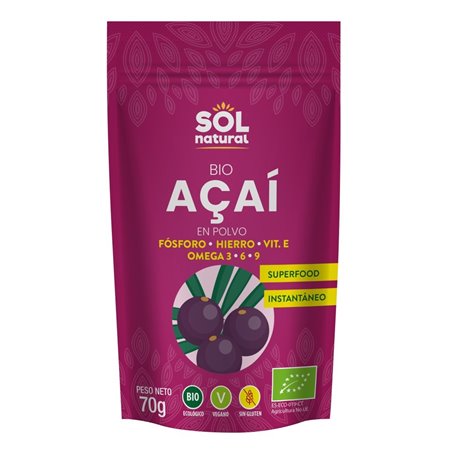 ACAI EN POLVO 70 GR SIN GLUTEN BIO DE SOLNATURAL