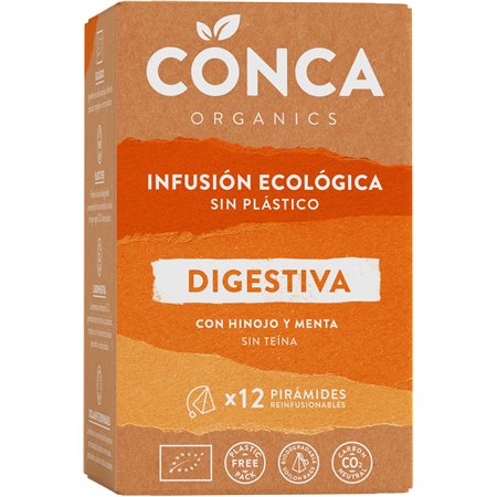 INFUSIÓN ECOLÓGICA DIGESTIVA SIN TEINA 12 PIRAMIDES X 2GR DE CONCA ORGANICS