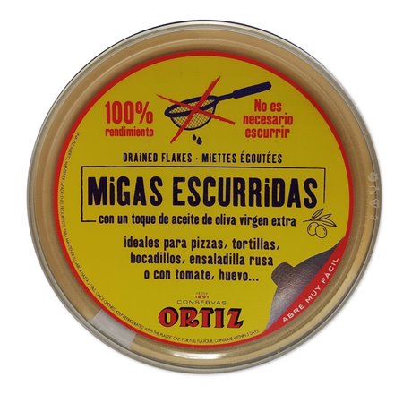 MIGAS ESCURRIDAS BONITO DEL NORTE 670g (ORTIZ) A