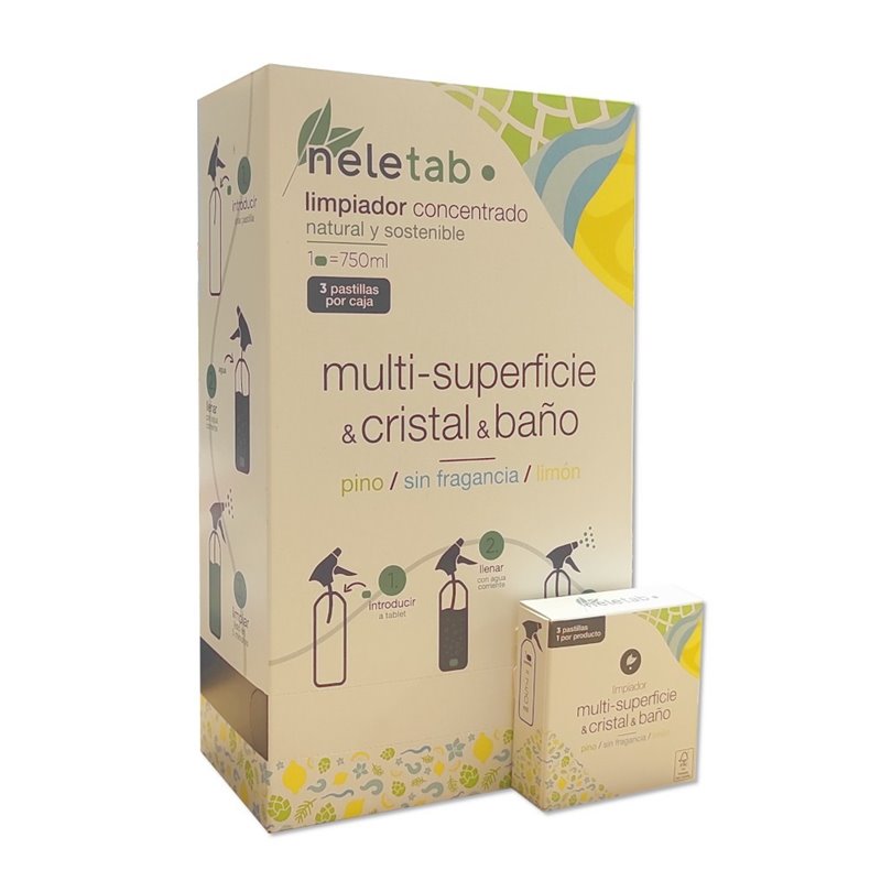 PACK 22 CAJAS NELETAB (3 PASTILLAS DE LIMPIEZA MULTISUPERFICIE+CRISTAL+BAÑO) PACK 22 CAJAS NELETAB (3 PASTILLAS DE LIMPIEZA MULTISUPERFICIE+CRISTAL+BAÑO)
