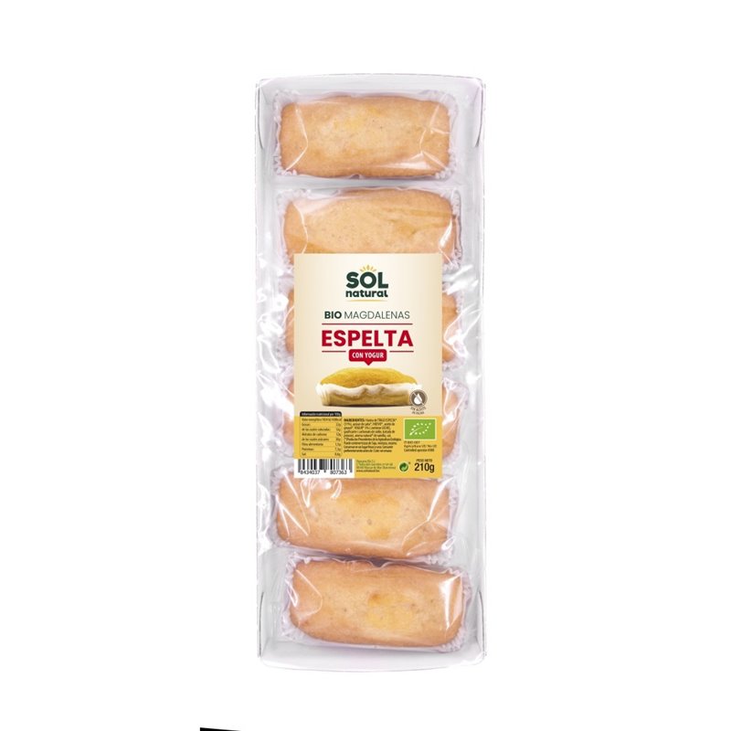 MAGDALENAS ESPELTA CON YOGURT BIO 210gr (S.N) A
