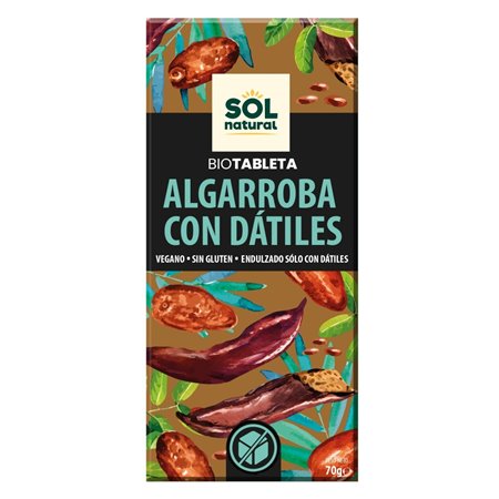 TABLETA ALGARROBA CON DÁTILES 70 GR DE SOLNATURAL