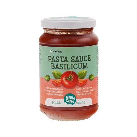 SALSA TOMATE Y ALBAHACA 340g BIO S/G Veg TERRASANA