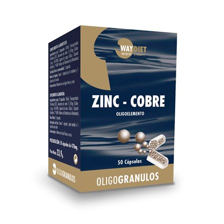 ZINC-COBRE OLIGOGRANULOS 50 CÁPSULAS DE WAYDIET
