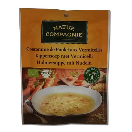 SOPA DE POLLO Y FIDEOS BIO 40 GR DE NATUR COMPAGNIE