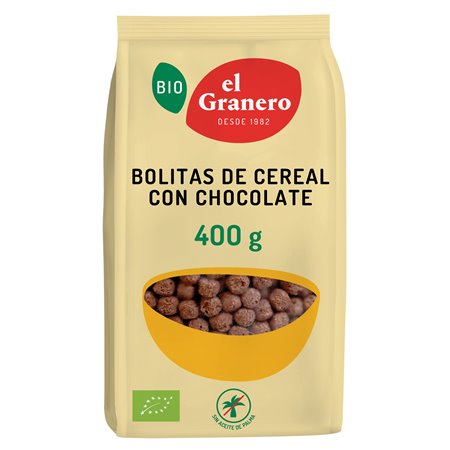 BOLITAS DE CEREALES CON CHOCOLATE BIO 300 g (EL GRANERO INTEGRAL)
