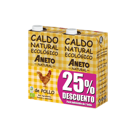 CALDO POLLO BIPACK 2X1L (- 25% DTO.)  ECO ANETO (A)