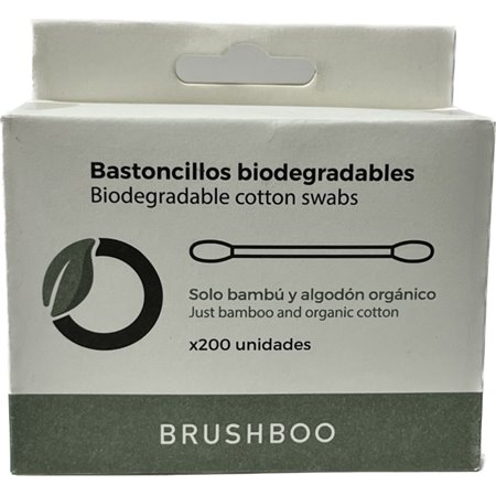 BASTONCILLOS BIODEGRADABLES BIO (PACK 2X100UDS) DE BRUSHBOO
