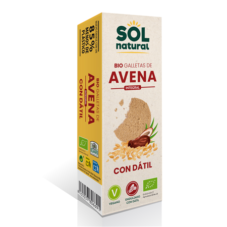 GALLETA DE AVENA INTEGRAL CON DÁTIL 170 GR DE SOLNATURAL