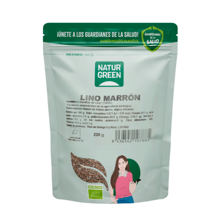 NAT Lino Marron 225gr. BIO...