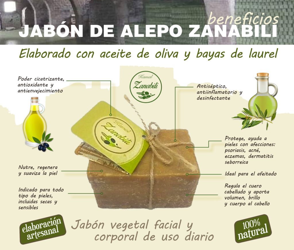 Jabón de Alepo Zanabili 100% natural